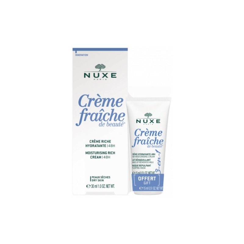 NUXE-Creme-Fraiche-De-Beaute-Crema-Rica-Hidratante-48h-30-ml-Crema-3en1-15-ml