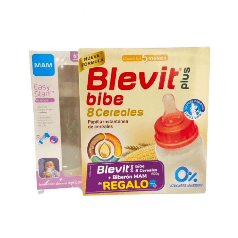 Blevit Plus Bibe 8 Cereales 600g + Biberón MAM de Regalo - Farmacias VIVO