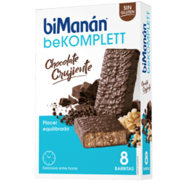 biManán-beKOMPLETT-Barritas-Sabor-Chocolate-Crujiente-8-Unidades